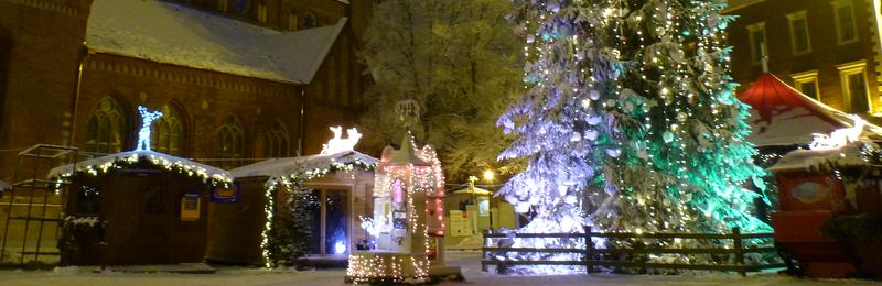 Riga Christmas market on Dome square Riga
